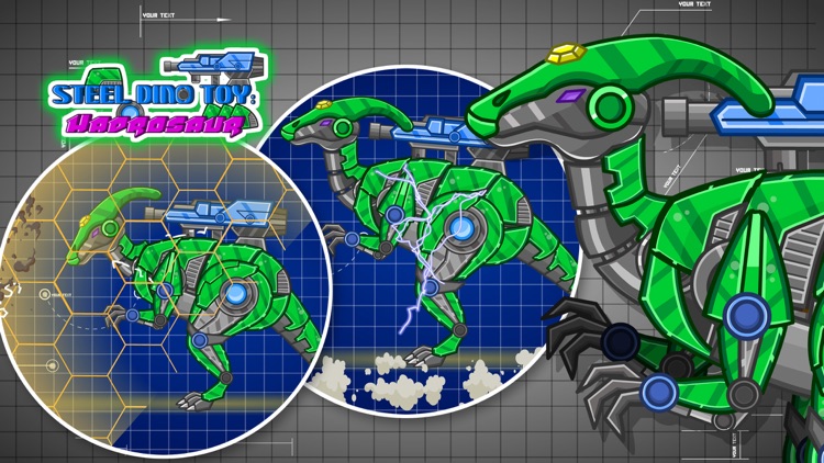 Steel Dino Toy:Mechanic Hadrosaurs-2 player game screenshot-4