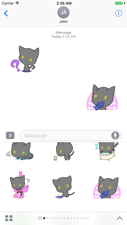 Black Cat Stickers pack for iMessage