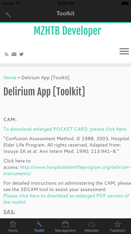 Delirium Clinical Application