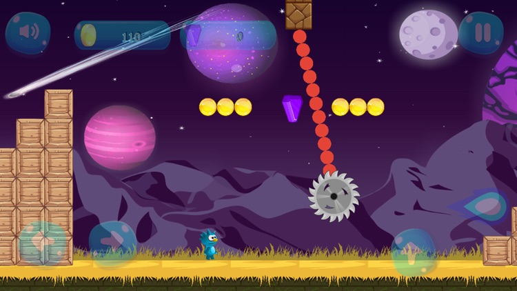 Blue Monster Run Avoid Enemies and Obstacles screenshot-3