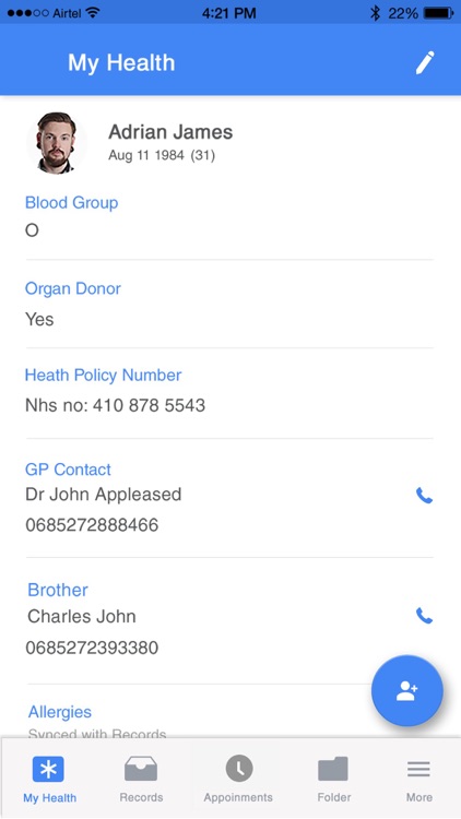 MyMedi - Patient Medical Health Records