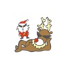 Santa Claus Goes Wild - Christmas Stickers