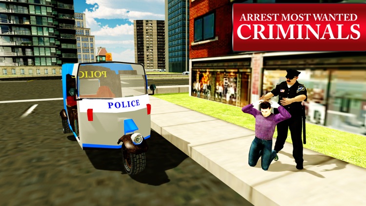 Police Tuk Tuk Rickshaw Simulator & Auto Driving screenshot-3