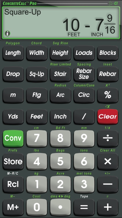 ConcreteCalc Pro Construction Math Calculator