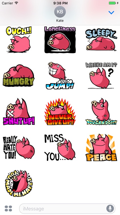 Pinky Pig - Cute stickers for iMessage