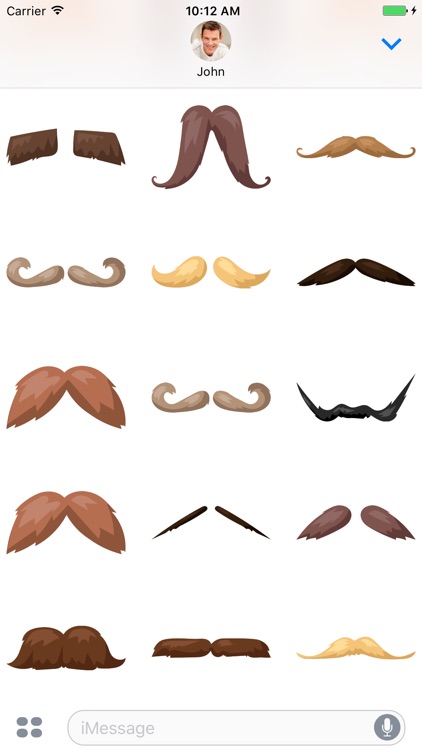 Wear a mustache - stickers for iMessage