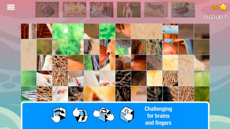 Smart Cubes: farm animals puzzle game for kids