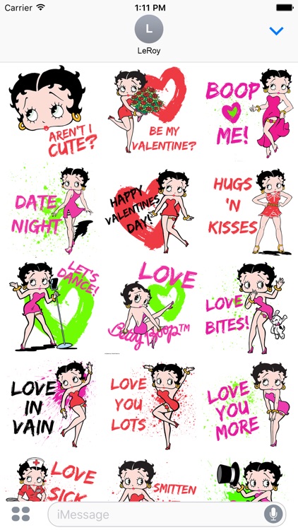 Betty Boop Love Affair Stickers