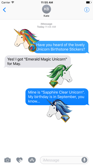 Unicorn Birthstone Stickers