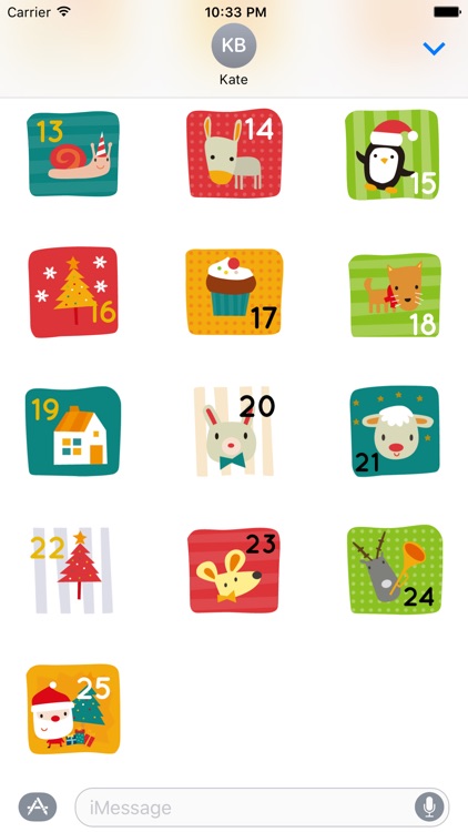 Christmas Count Down Calendar for iMessage