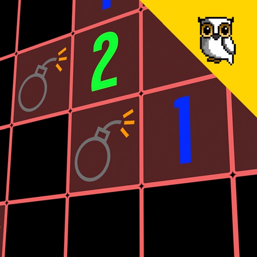 Minesweeper - classic arcade game neon face iOS App