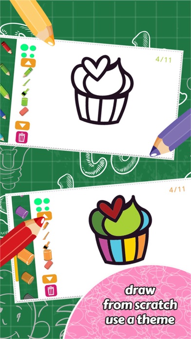 Cupcake Coloring Book Kids Game 1.0 IOS -