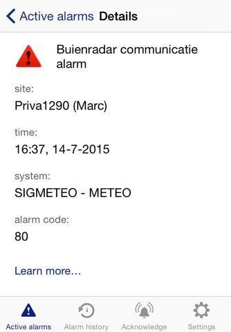 Priva Alarms Classic screenshot 2