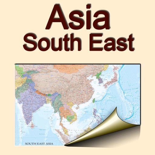South East Asia. Political map. icon