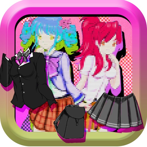 The Anime Student Girls & Cartoon Chibi Dress up Icon