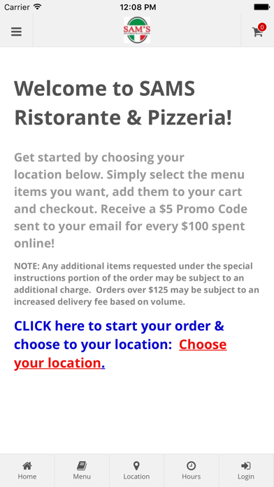 How to cancel & delete SAMS Ristorante & Pizzeria from iphone & ipad 1