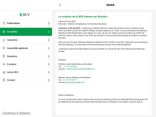 BCV Relations Investisseurs(圖5)-速報App