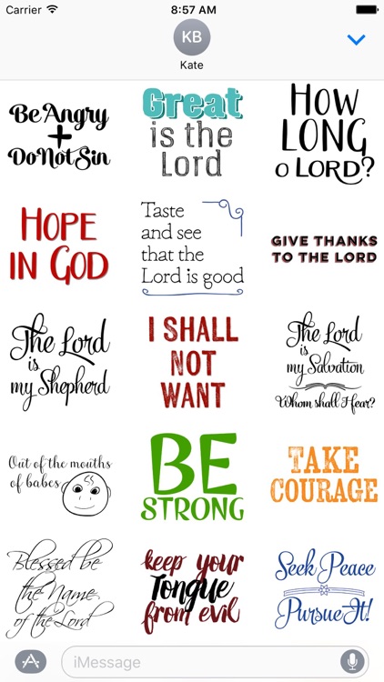 Christian Bible Stickers - Psalms by John Pleasnick