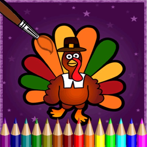 Thanksgiving Coloring Book for Kids iOS App