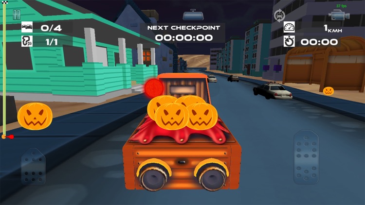 Spooky Zombie Town Car Race Pro