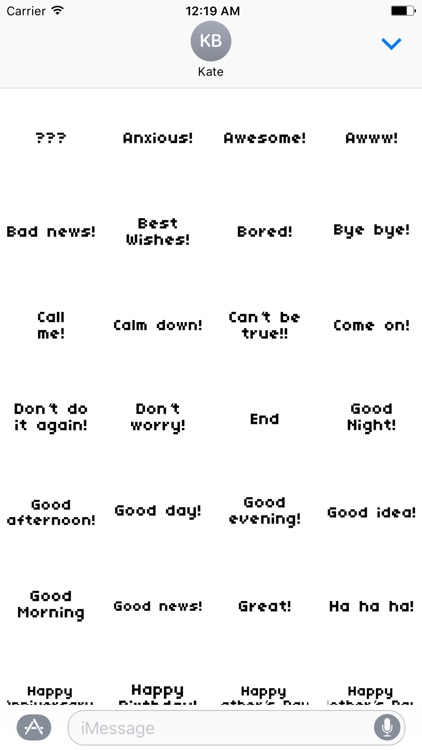 Expressions 8-Bit Stickers for iMessage