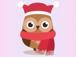 Cute Christmas Owls - Fx Sticker