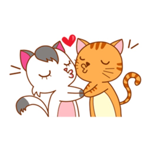 Cat Couple Sticker Icon