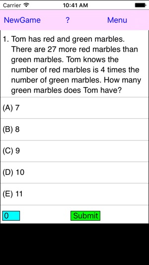 TroveMath 1 Number Operation Practice