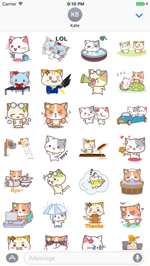 Cute Kitty Sticker for iMessage #1(圖1)-速報App