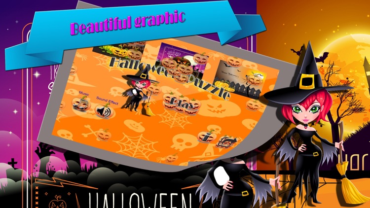 play easy solve jigsaw puzzle at halloween game