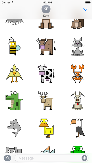 Squared Animals Sticker Pack