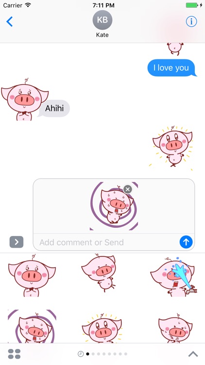 Cute pink piggy Gif - Fx Sticker