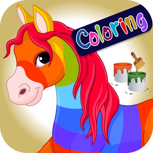 Rainbow Hores Coloring iOS App