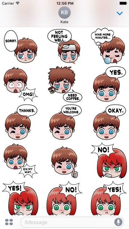 Kawaiimoji With Words Sticker Pack