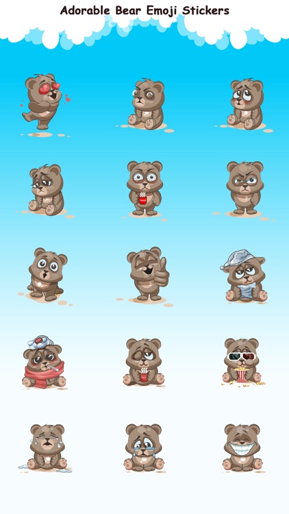 Adorable Bear Emoji Stickers