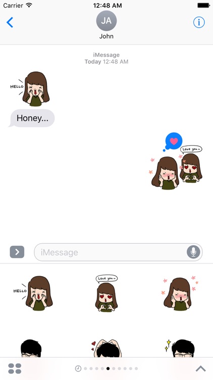 Couple In Love Stickers for Valentine Day