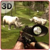 Simulateur rhinocéros chasseur sauvage - traquer les animaux dans cette jungle jeu de tir de simulation