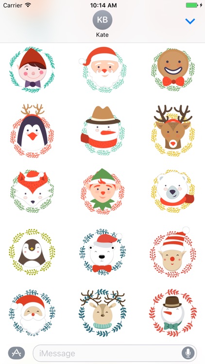 Funny face Christmas characters - Fx Sticker