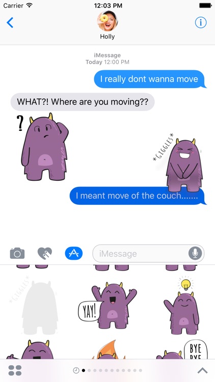 Purple Derp – Monster Stickers