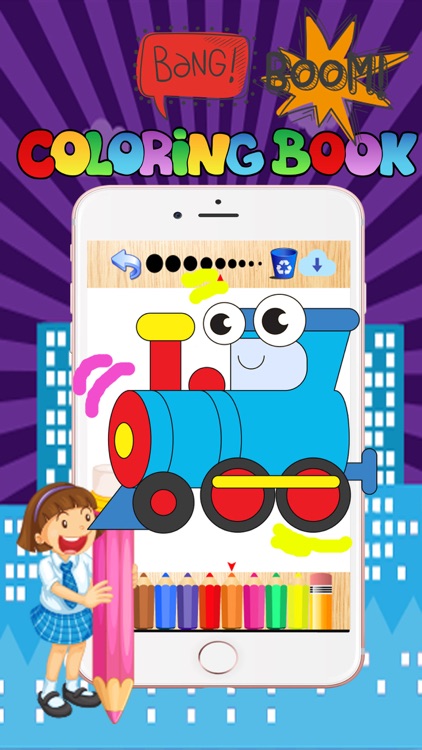 Vehicle color book free crayon games for toddler 2