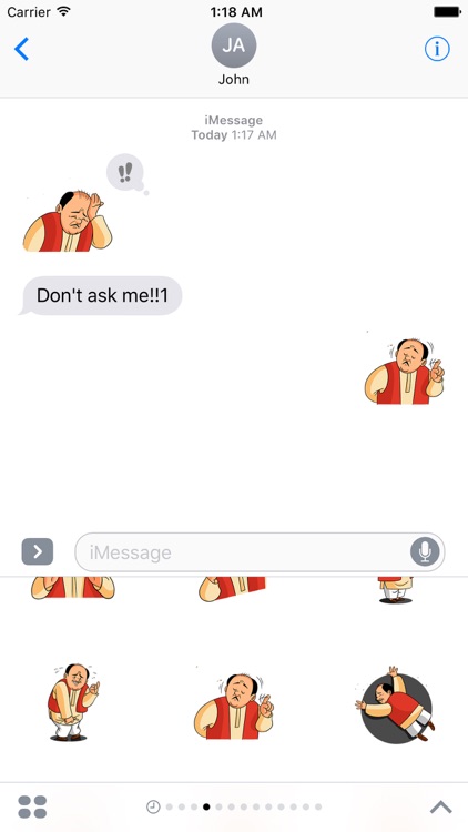 Funny Old Man Stickers Pack for iMessage