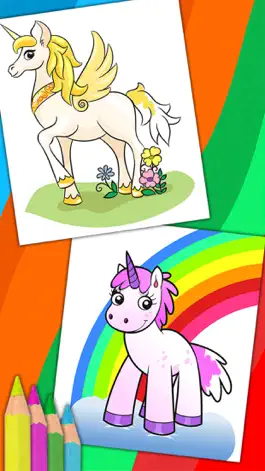 Game screenshot Unicorn & Fantastic Animals Pegasus coloring pages mod apk
