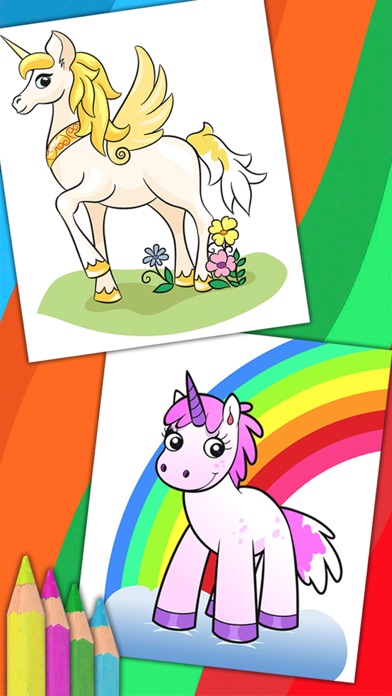 How to cancel & delete Unicorn & Fantastic Animals Pegasus coloring pages from iphone & ipad 1