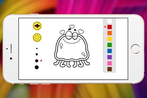 sea animal coloring book jelly fish show for kid screenshot 3