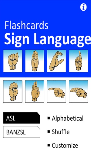 Sign Language Flash Cards