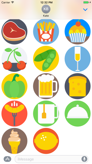 Food Stickers and Emojis for iMessage(圖5)-速報App