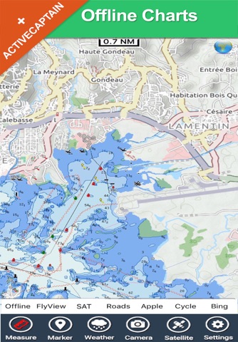 Martinique HD  maps GPS charts screenshot 2