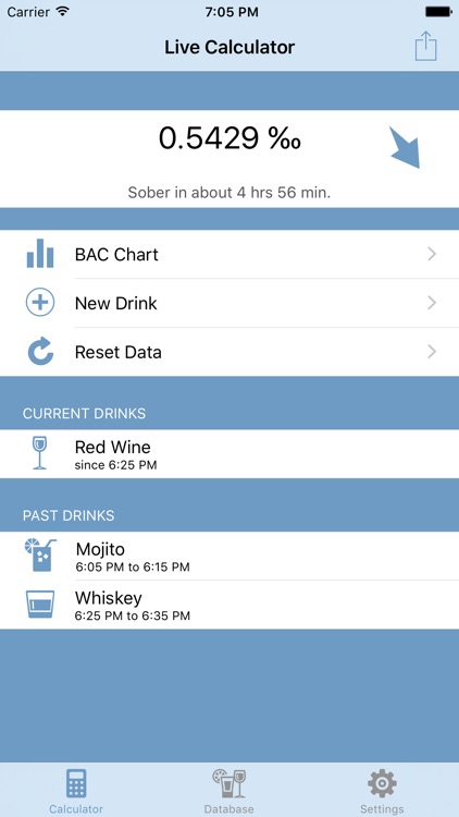 BAC Calc - Live Blood Alcohol Content Calculator