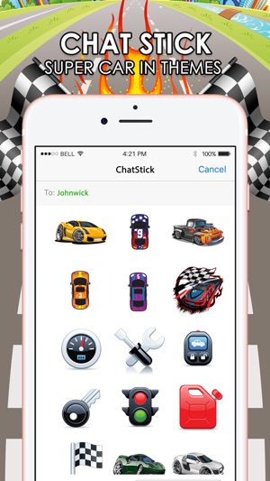 Super Car Emoji Stickers Keyboard Themes ChatStick(圖1)-速報App
