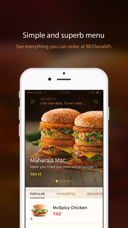 McDelivery India west & south